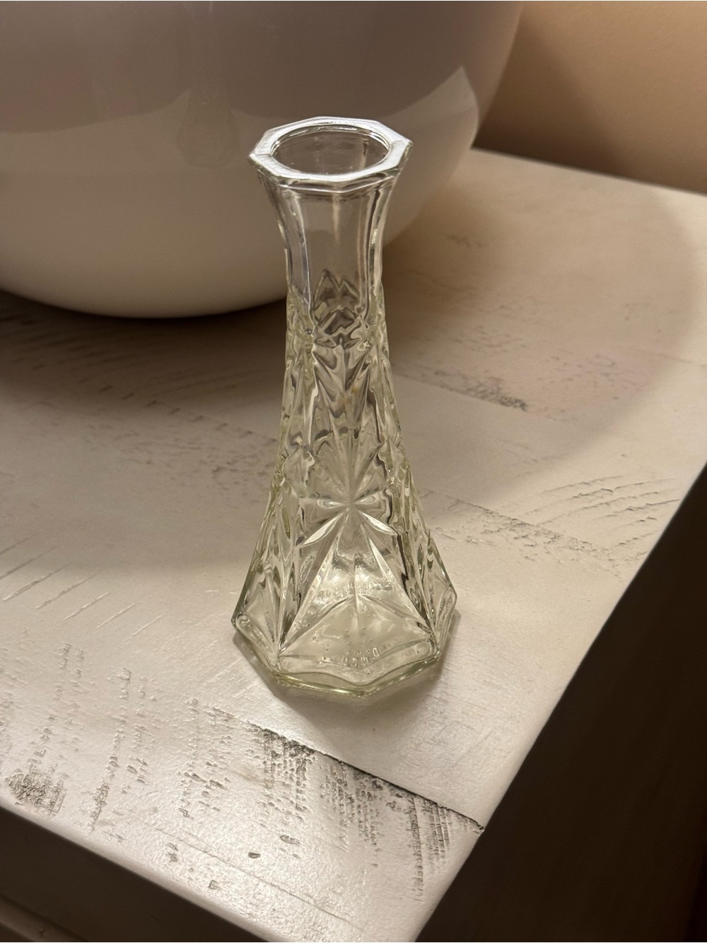 Hoosier Glass Clear Cut Glass Bud Vase - Home Accents